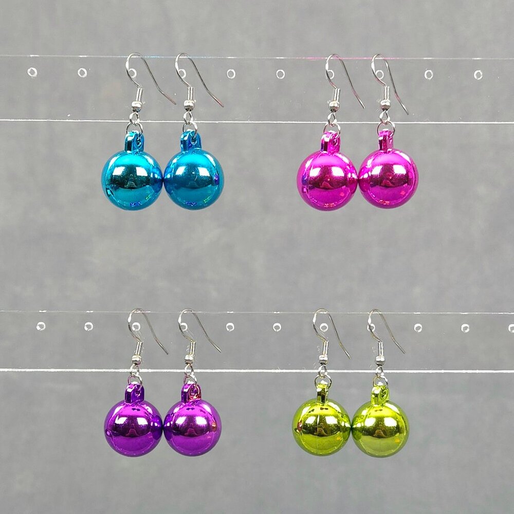 Christmas Ornament Dangle Earrings | Festive Holiday Jewelry | Christmas Bauble